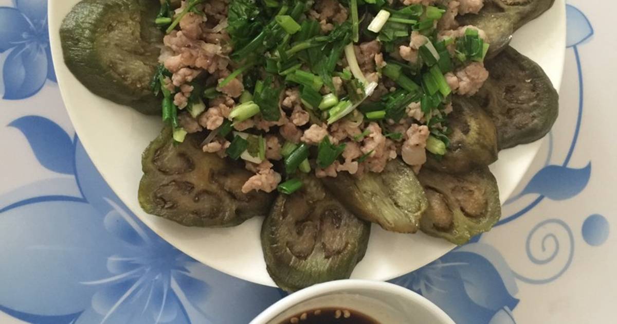 Cà tím chiên thịt dăm