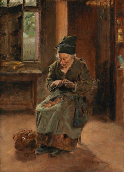 An Interior Of A Breton Cottage 1892