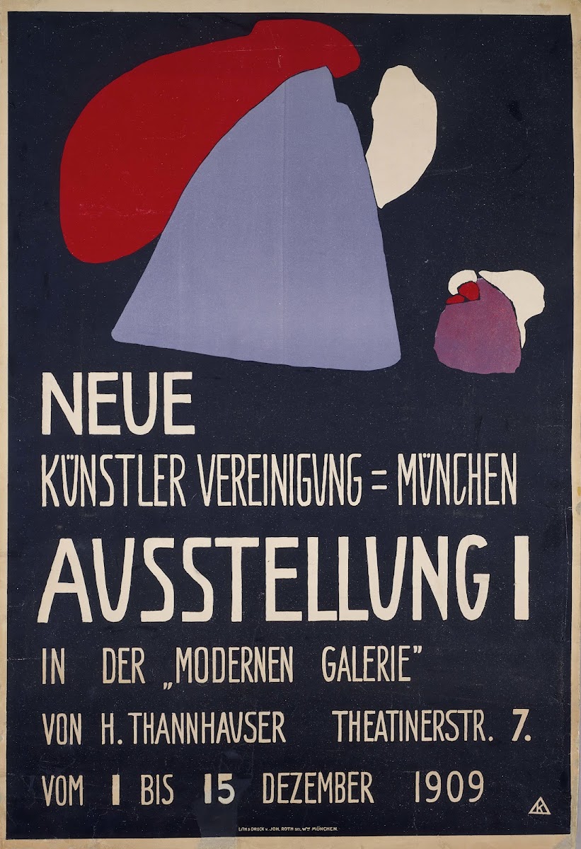Plakat für die erste Ausstellung der Neuen Künstlervereinigung München 1909