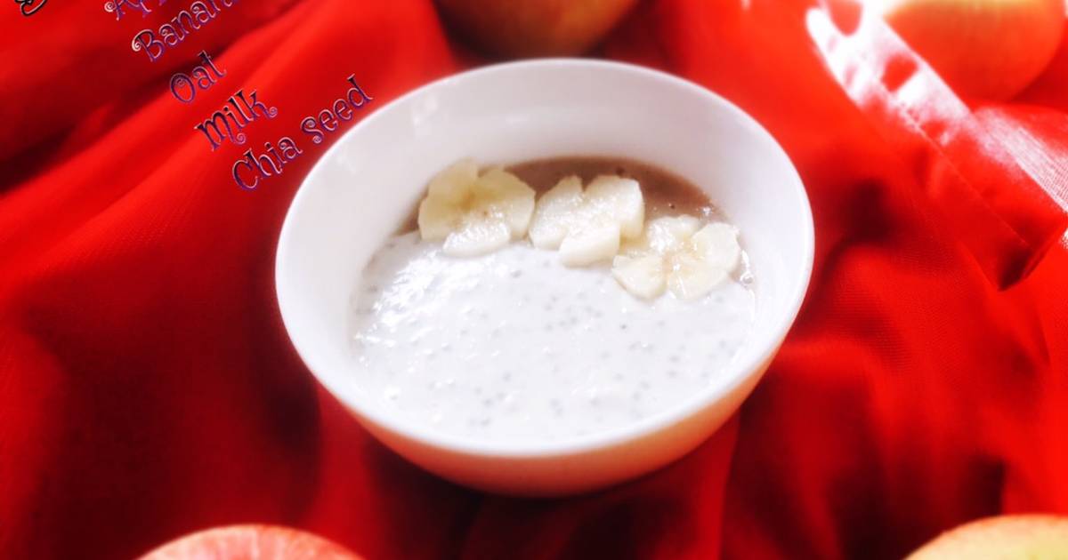 Smoothie bowl
Chuối- táo mix yến mạch- sữa - chia ngâm)
