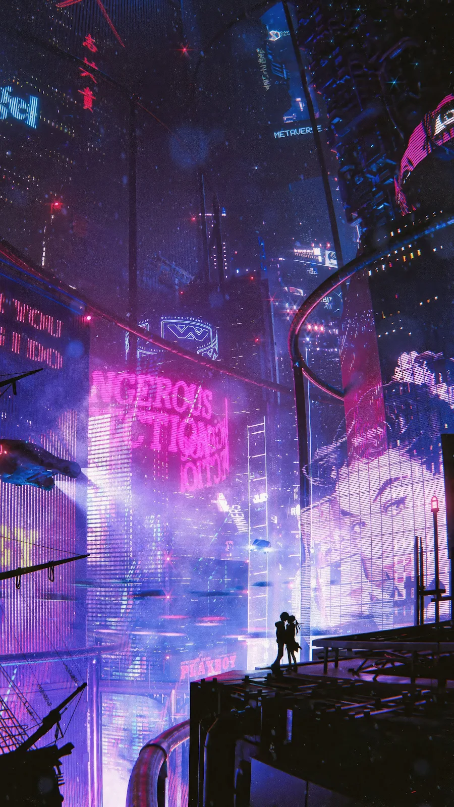 Cyberpunk, Neon, Cityscape, Future 4K iPhone Wallpaper for Free Download in High Quality [2160x3840]