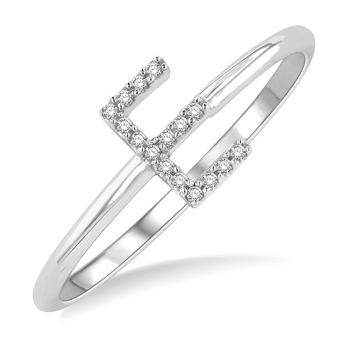 Block 'E' Initial Diamond Ring 365D9DHTSWG-E