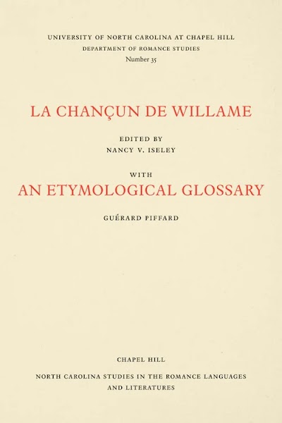La Chançun de Willame- With an Etymological Glossary 82617
