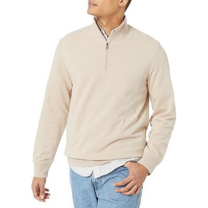 Herren-Sweatshirt mit Stehkragen und Viertelreißverschluss
