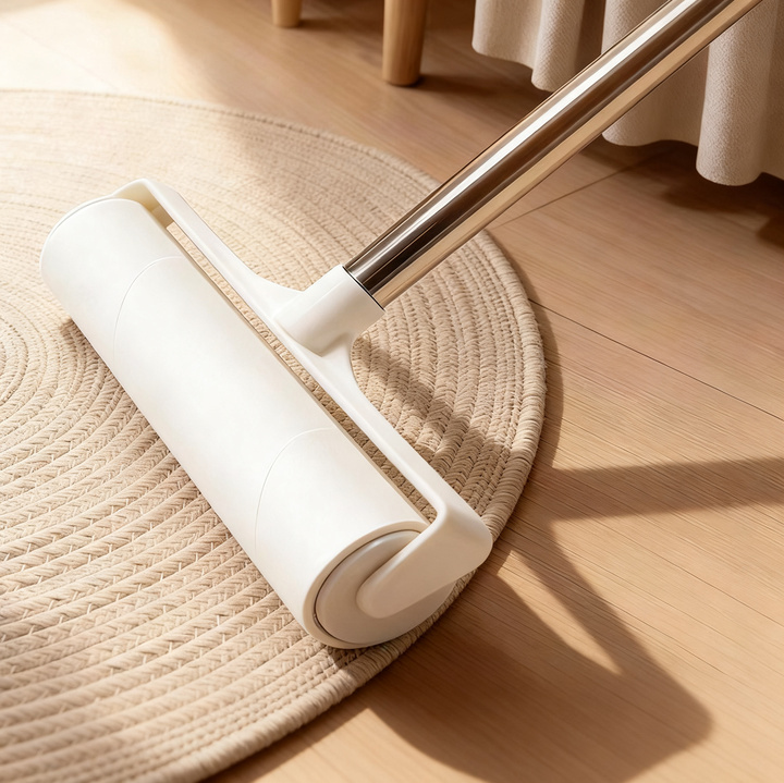 Lint roller with retractable handle