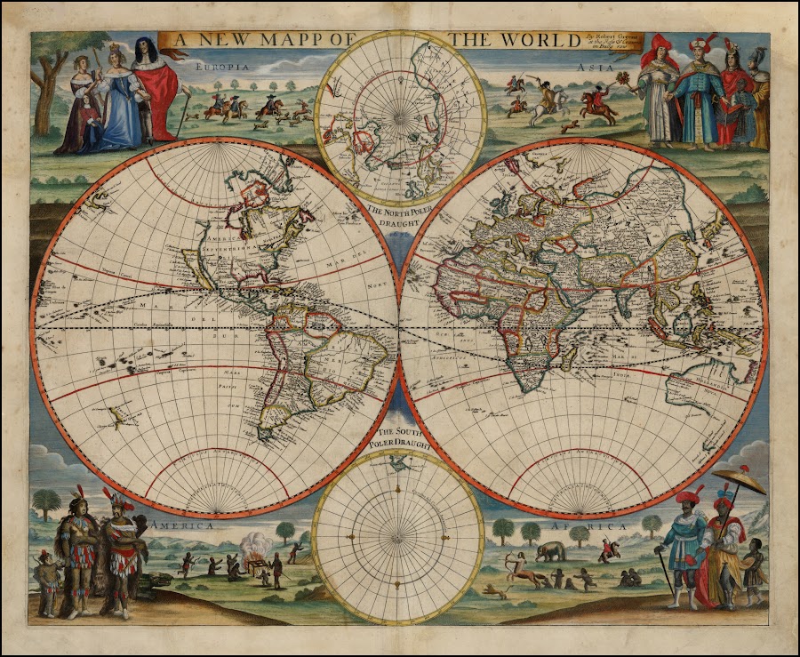 1676_A New Mapp of the World by Robert Greene