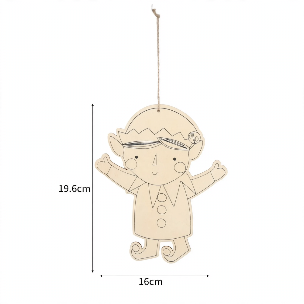 Wooden Gnome Ornament for Christmas Tree