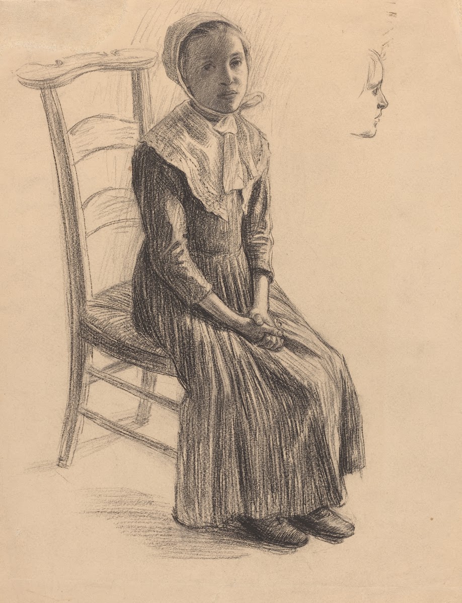 Seated Girl in Peasant Costume 19th century