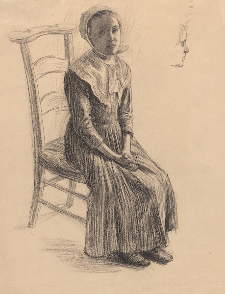 Seated Girl in Peasant Costume 19th century
