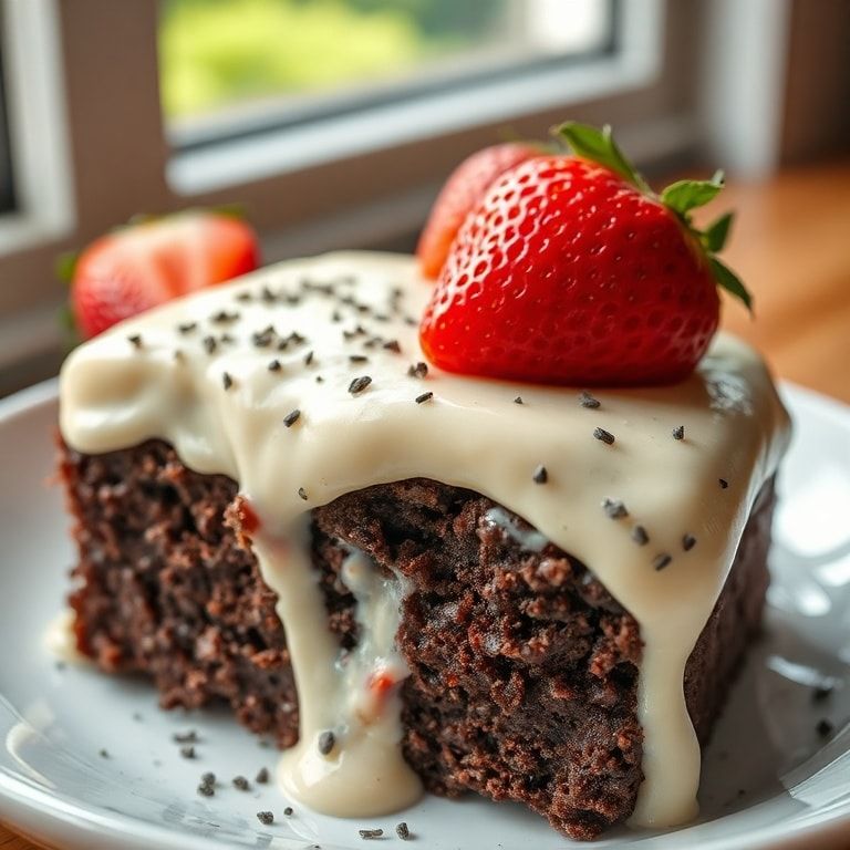 Moist Strawberry Chocolate Cake with Cream Cheese Frosting: Easy Homemade Delight