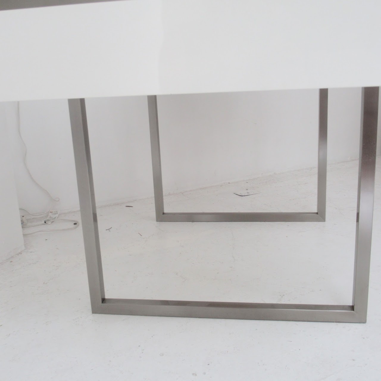 Modern White & Chrome Desk