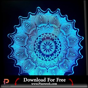 Decor DXF File Star Mandala 3D Illusion Lamp 3D Night Light