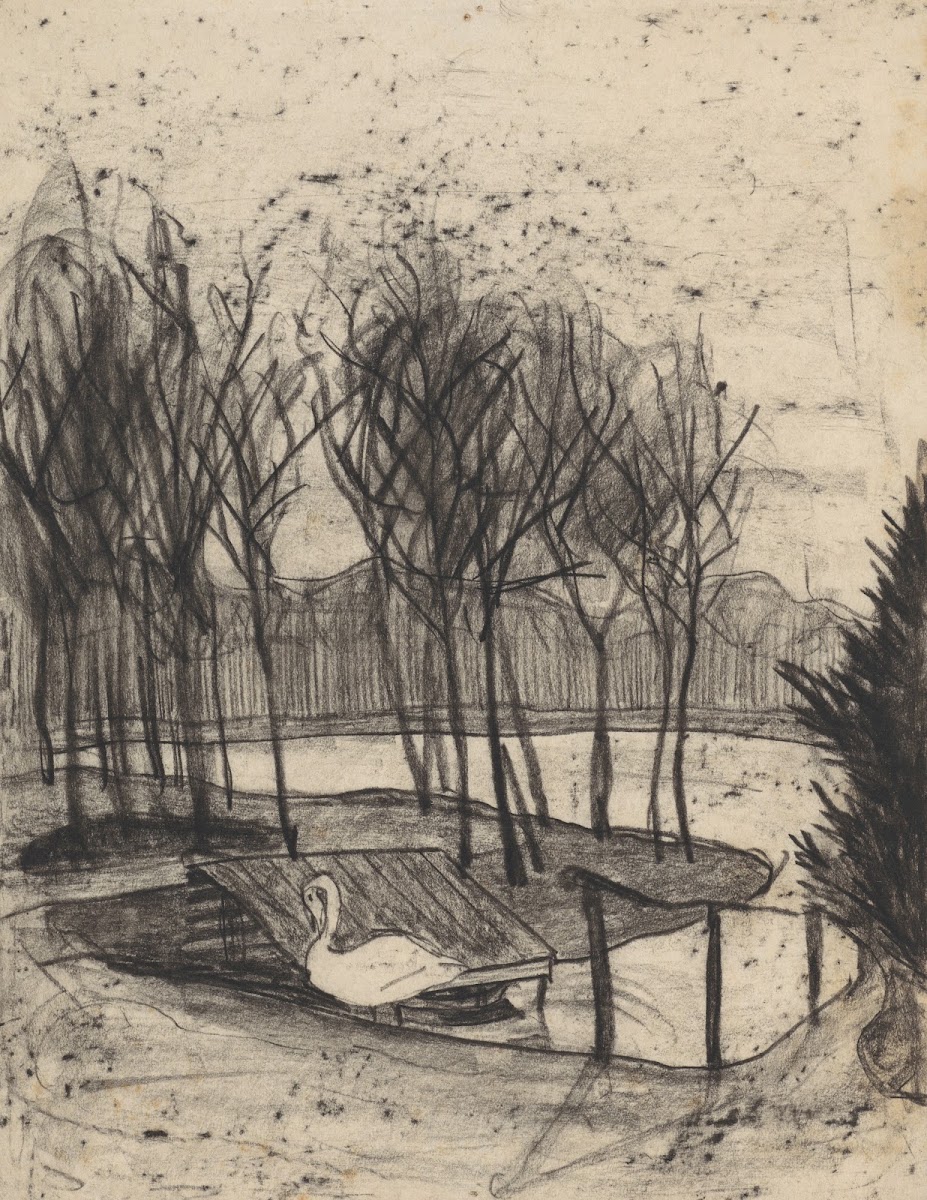 Zwaan bij een vijver 1876   1951