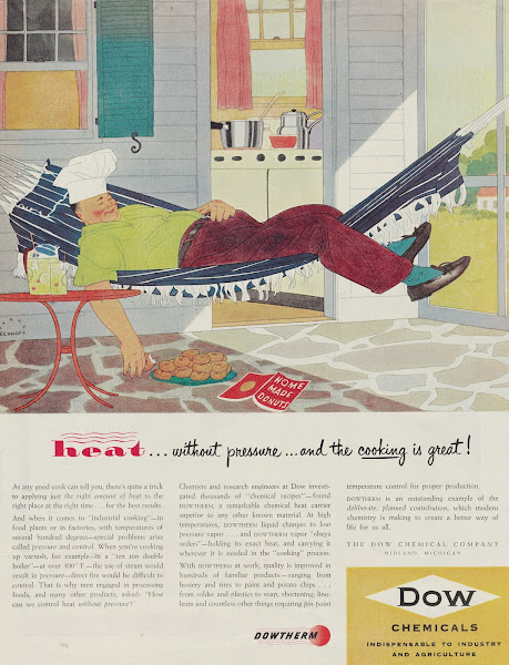 HeatWithout Pressureand the Cooking is Great Advertisement for Dowtherm 1951