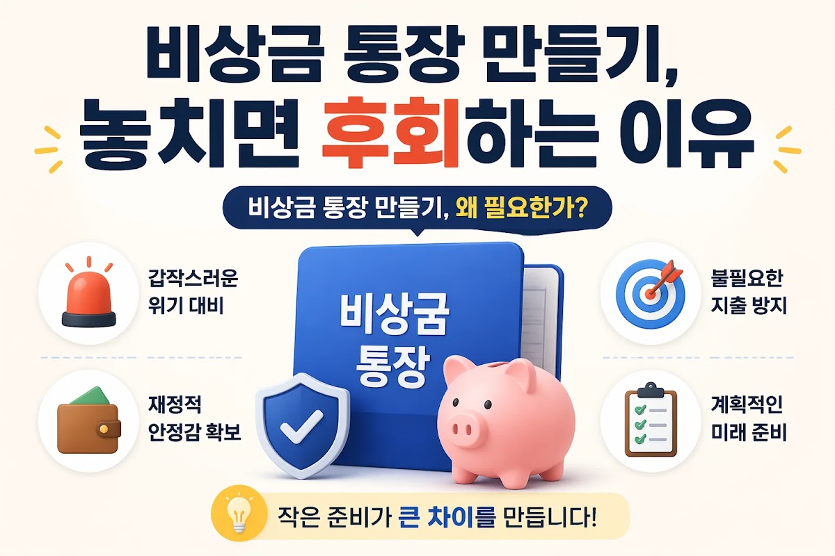 비상금 통장 만들기, 놓치면 후회하는 이유