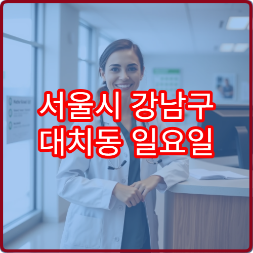 서울시 강남구 대치동 일요일 치과 주말 진료 병원 안내