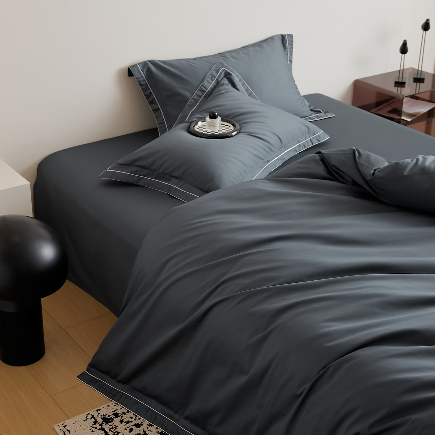 Cotton bedding set, 4-piece, Jacquard