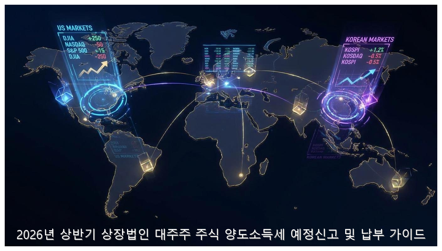 2026년 상반기 상장법인 대주주 주식 양도소득세 예정신고 및 납부 가이드 핵심 안내 및 분석 인포그래픽 (8)