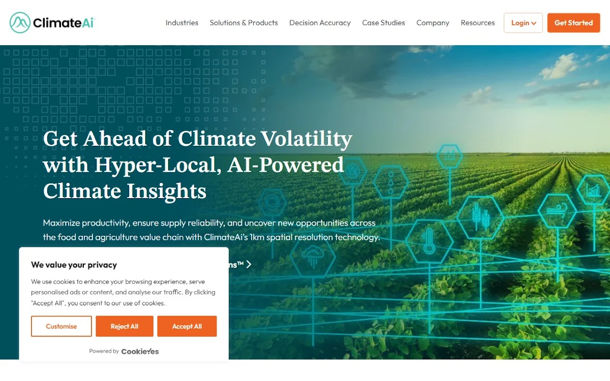 Captura de Climate Ai