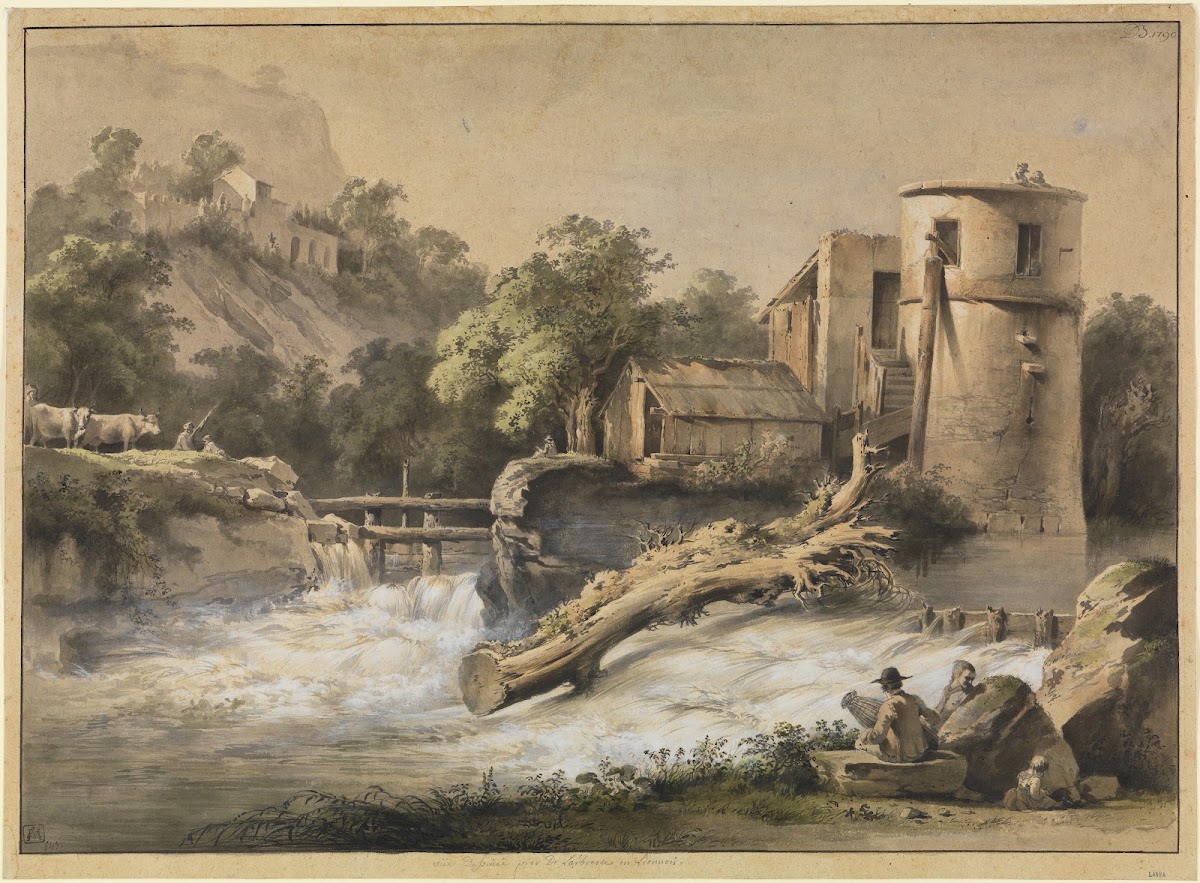 Flußlandschaft bei LArbresle im Lyonnais 1790