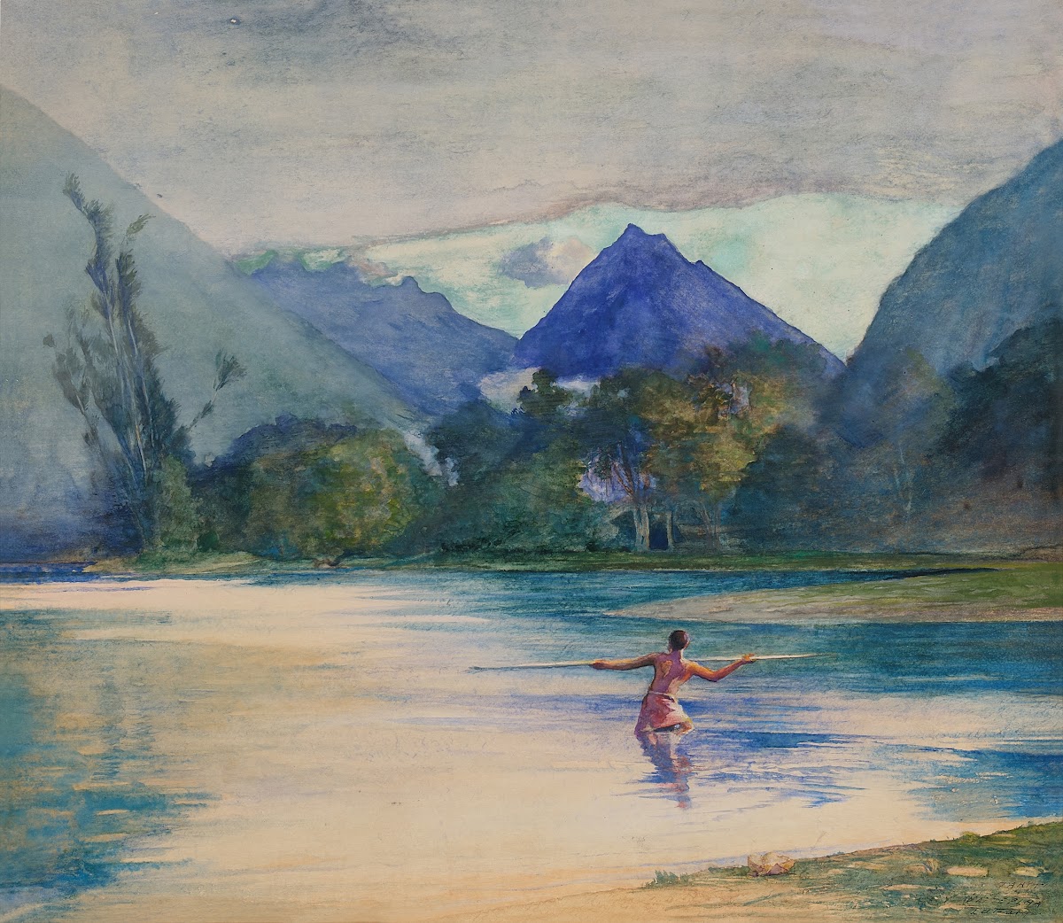 Entrance to the Vai Te Piha River Cooks Anchorage 1891