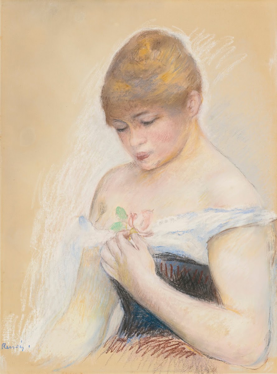 Jeune Femme Tenant Une Fleur Portrait De Jeanne Samary circa 1879 80