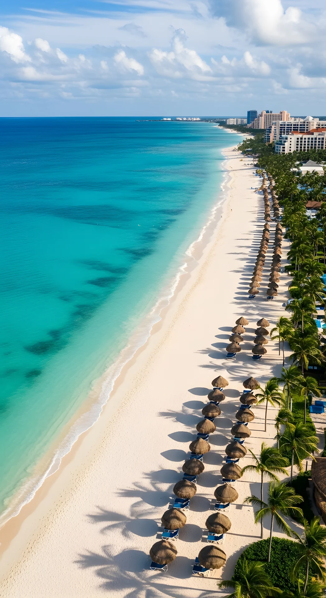 Caribbean Beach Resort Coastline Aerial View - Free 4K mobile Wallpaper