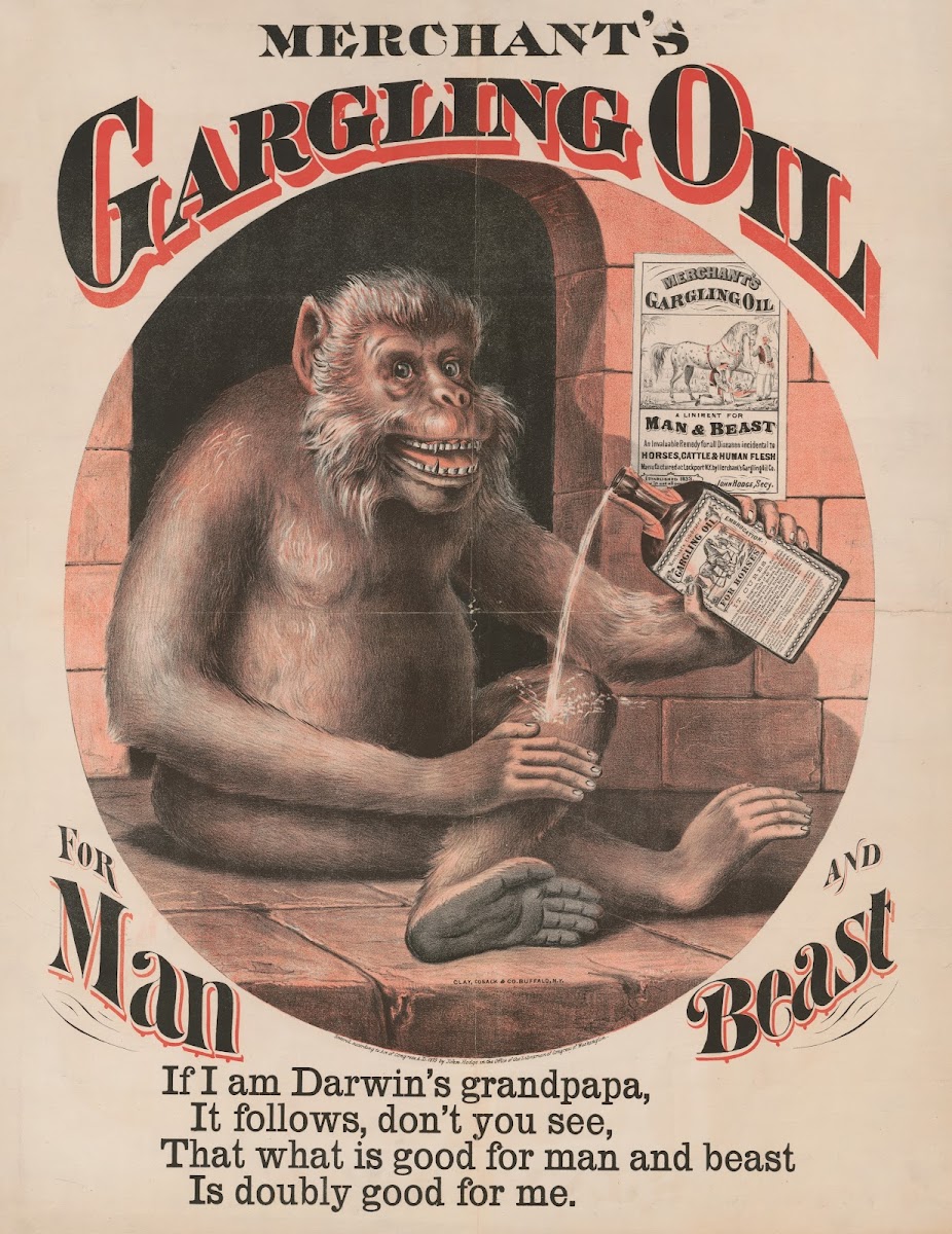 Merchants gargling oil for man and beast 1873