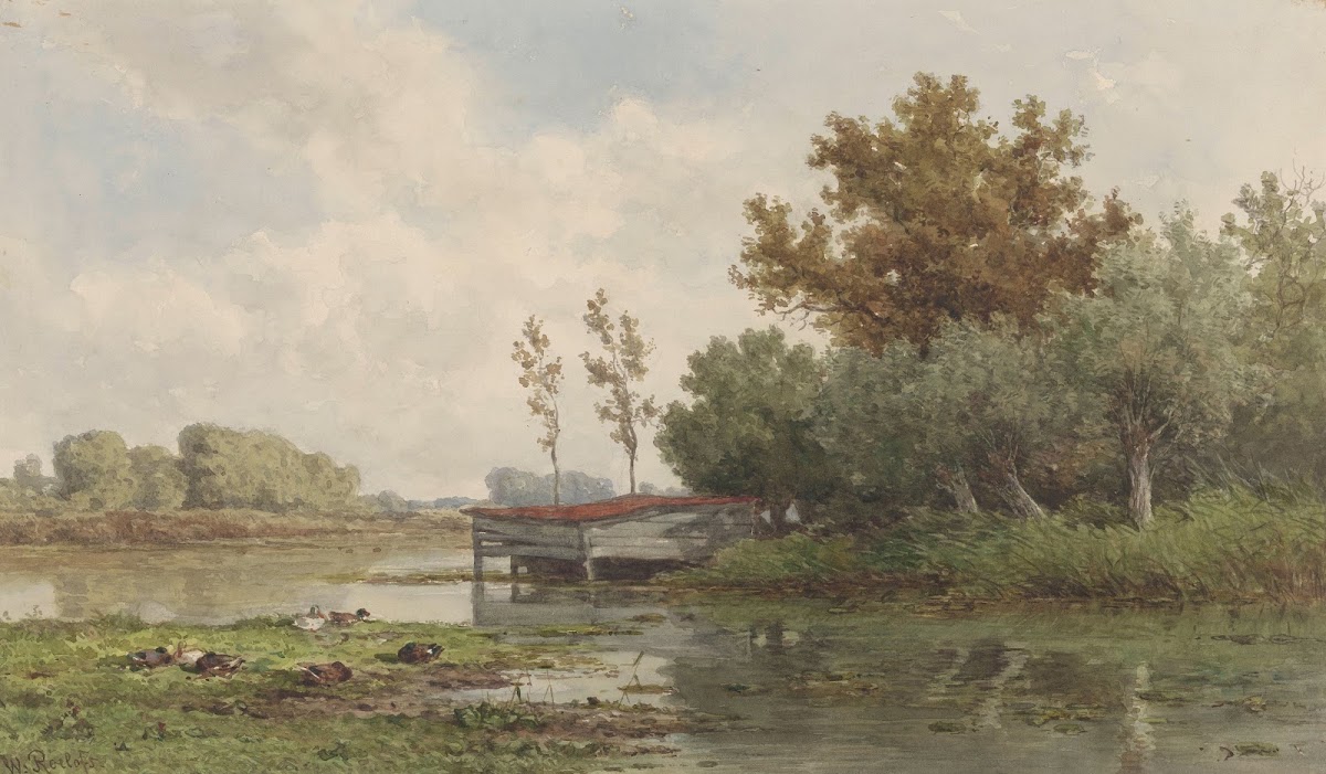 Landschap met water en eenden 1832   1897