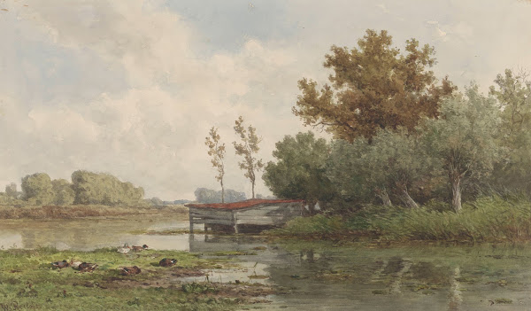 Landschap met water en eenden 1832   1897