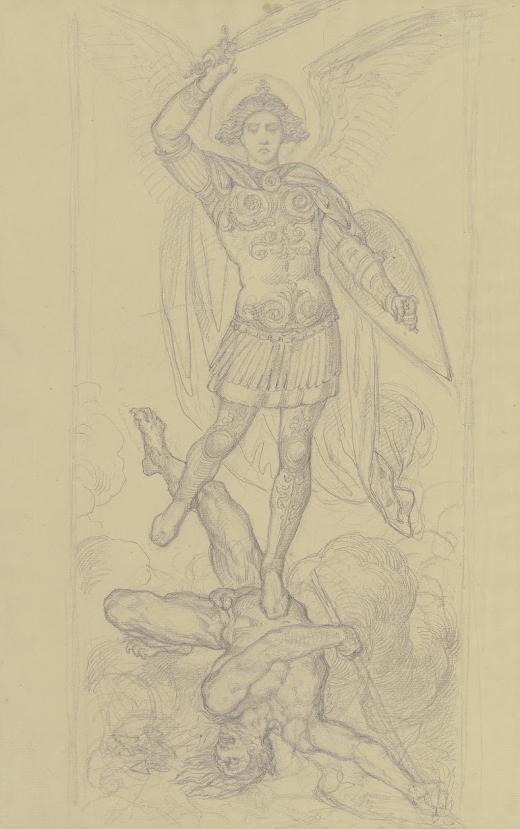 Der Erzengel Michael stürzt den Satan