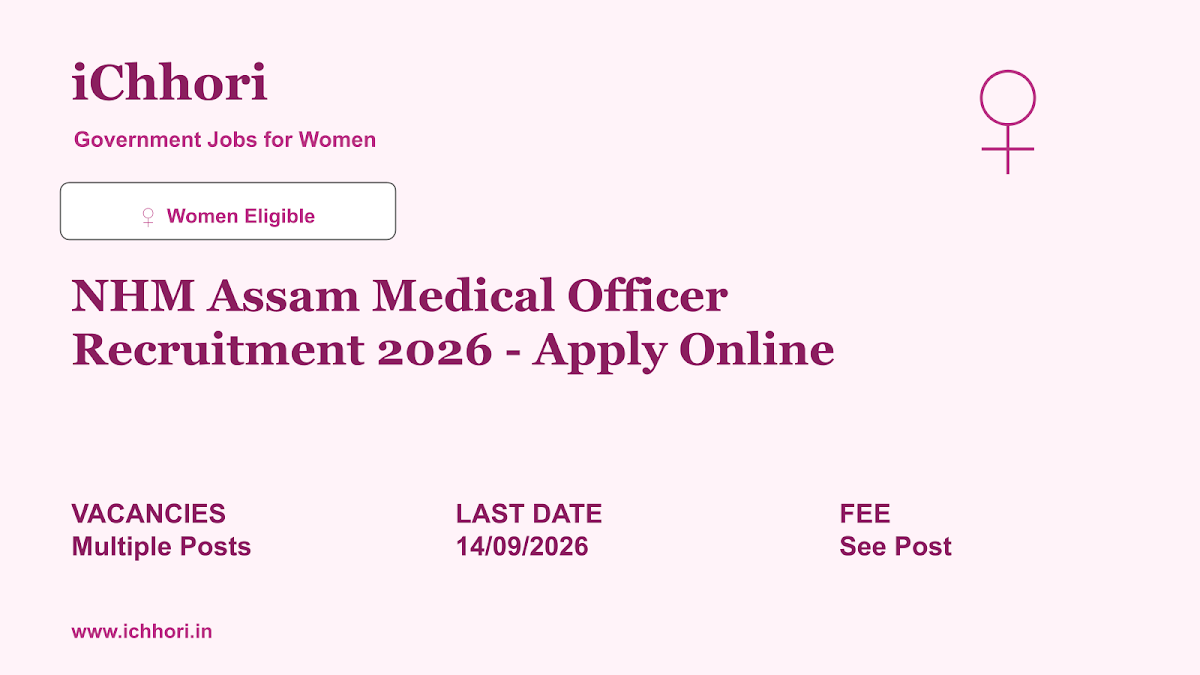 NHM Assam Medical Officer Recruitment 2026 - Apply Online - iChhori