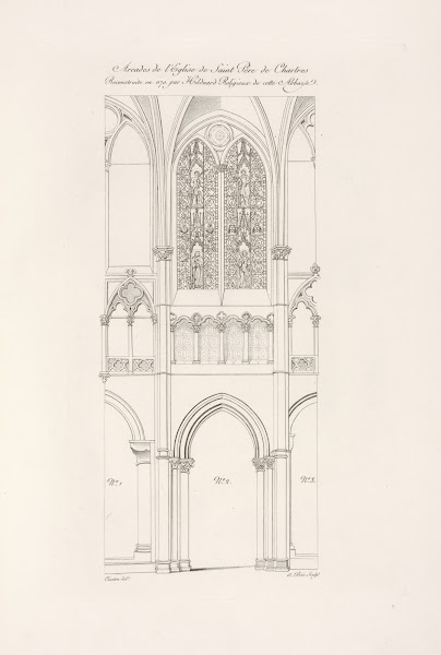 Arcades de léglise de saint père de Chartres reconstruite en 1170 par Hilduard r