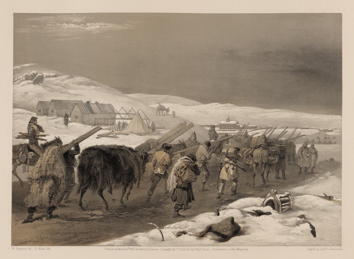 Huts and warm clothing for the army 1855