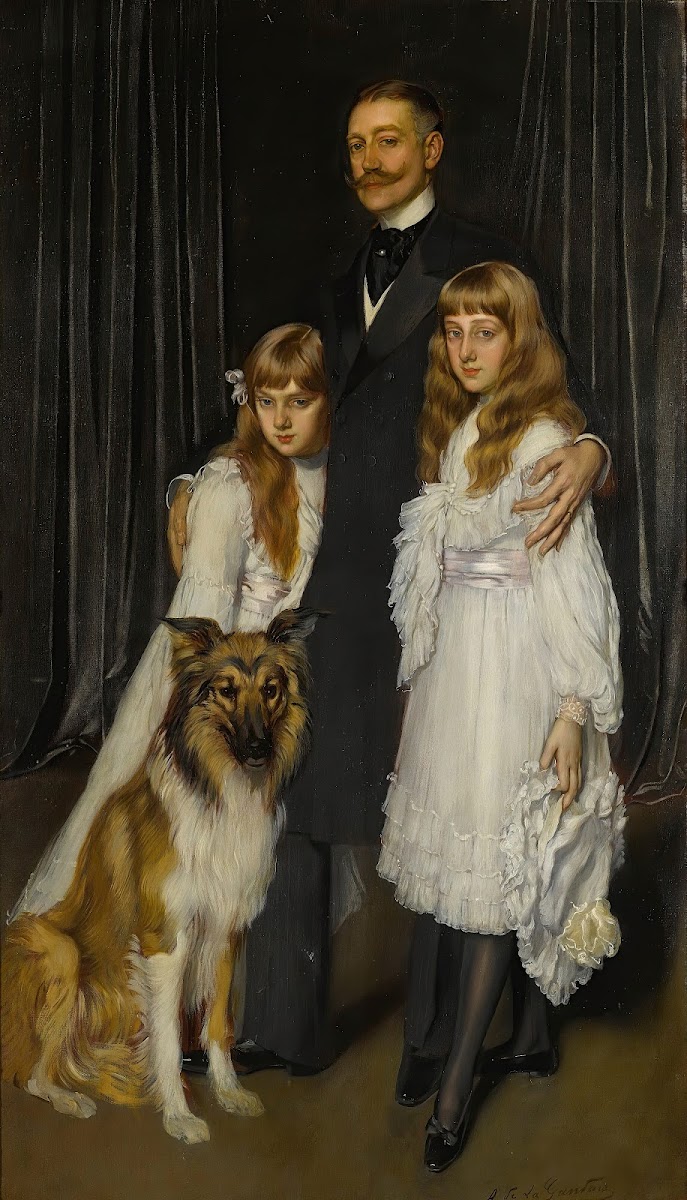 Portrait Of Ambassador Del Solar And Hischildren