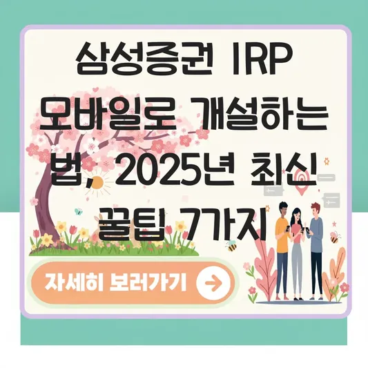 삼성증권 IRP 모바일로 개설 하는 법 대표 이미지