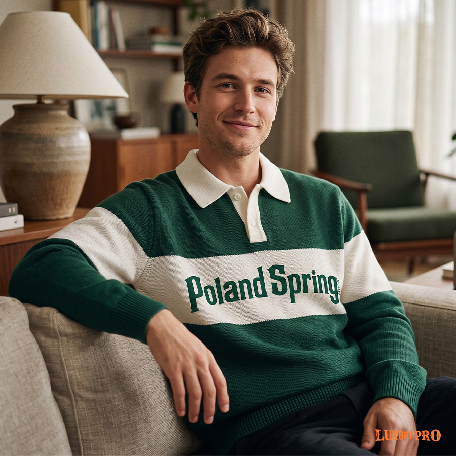 AOP XGW Long Sleeve Sweater with Polo Collar