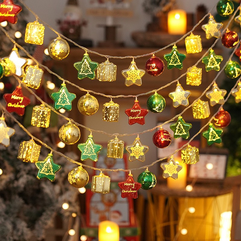 LED Christmas string lights, various motifs