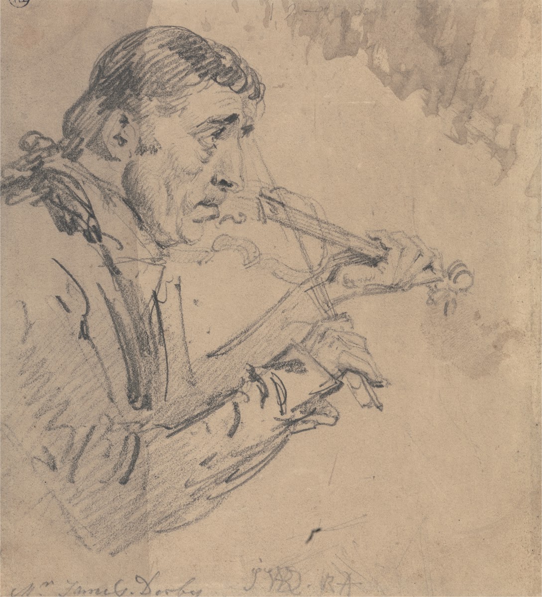 Mr James Derby Playing the Violin