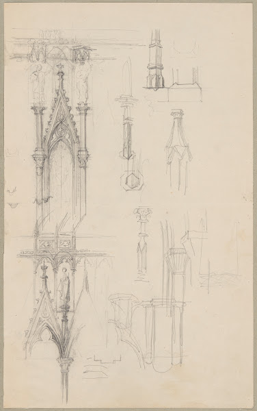 Sketches of Gothic architectural details 1861 1867