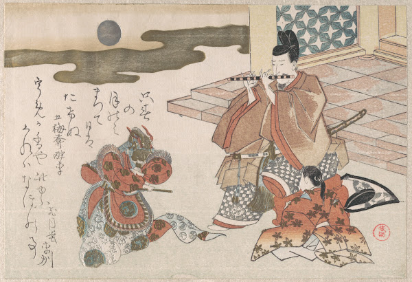 Courtier Playing a Flute to Accompany a Bugaku Dance 1810