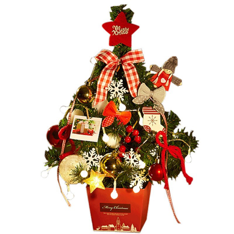 Decorative Tabletop Christmas Tree with Lights, 45 cm