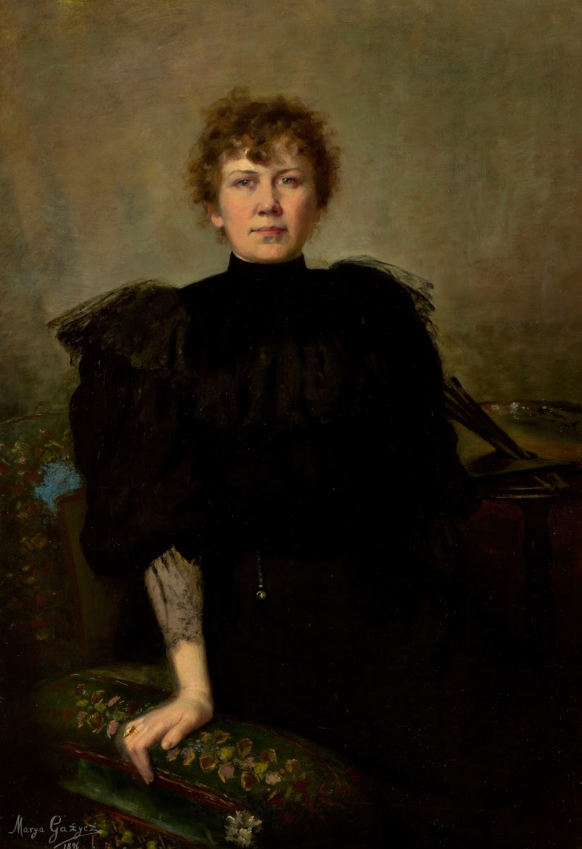 Self portrait with palette 1896