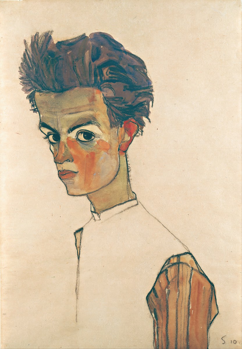 Self Portrait with Striped Shirt 1910