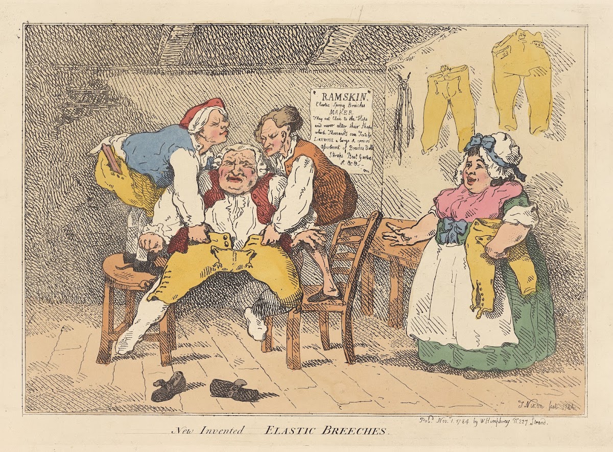 New invented elastic breeches 1784
