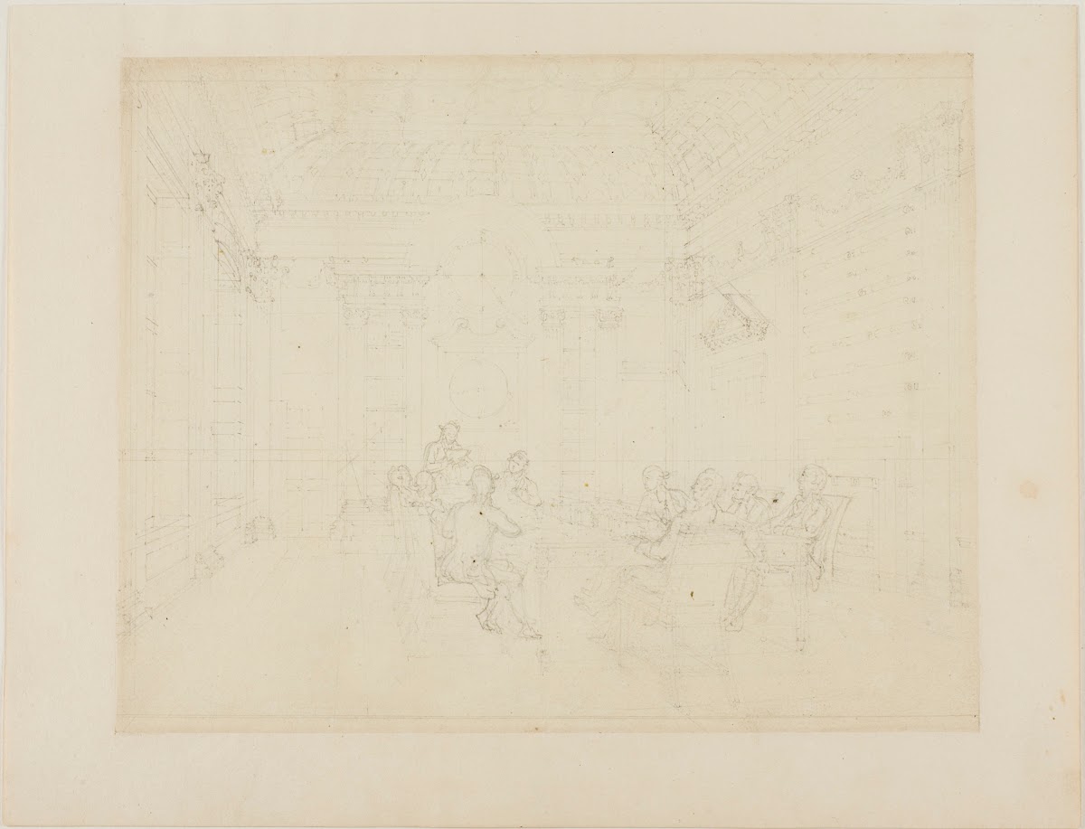 Study for Board Room of the Admiralty from Microcosm of London c 1808