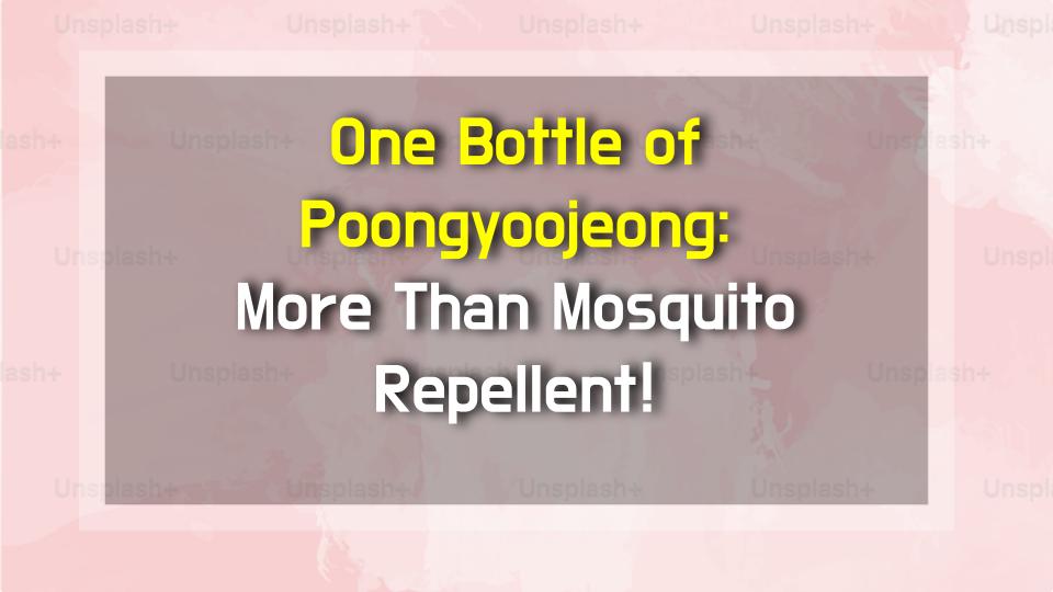 One Bottle of Poongyoojeong: More Than Mosquito Repellent!