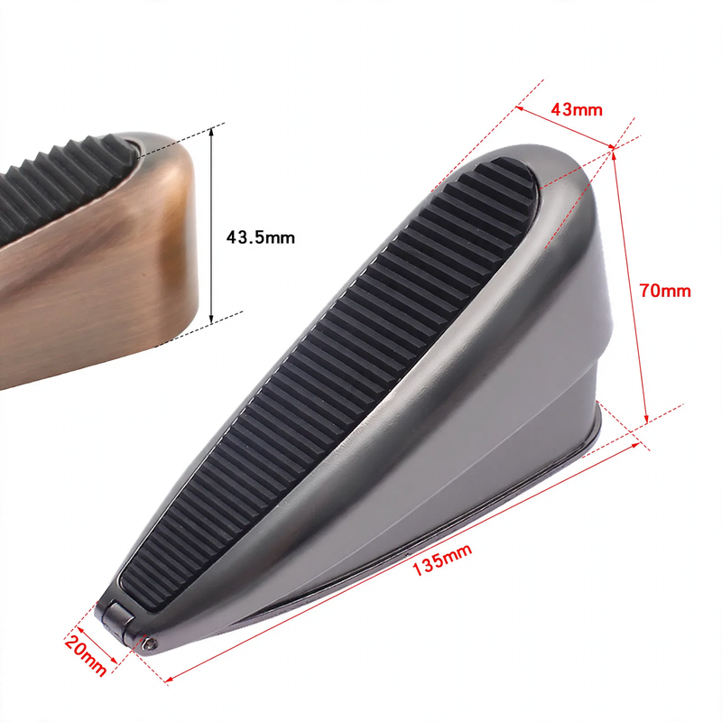 Cushioned door stopper made of stainless steel