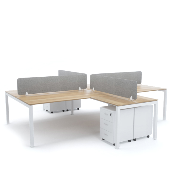 RADAR Workstation Cluster of 4 Face-to-Face (Cross-Shape)