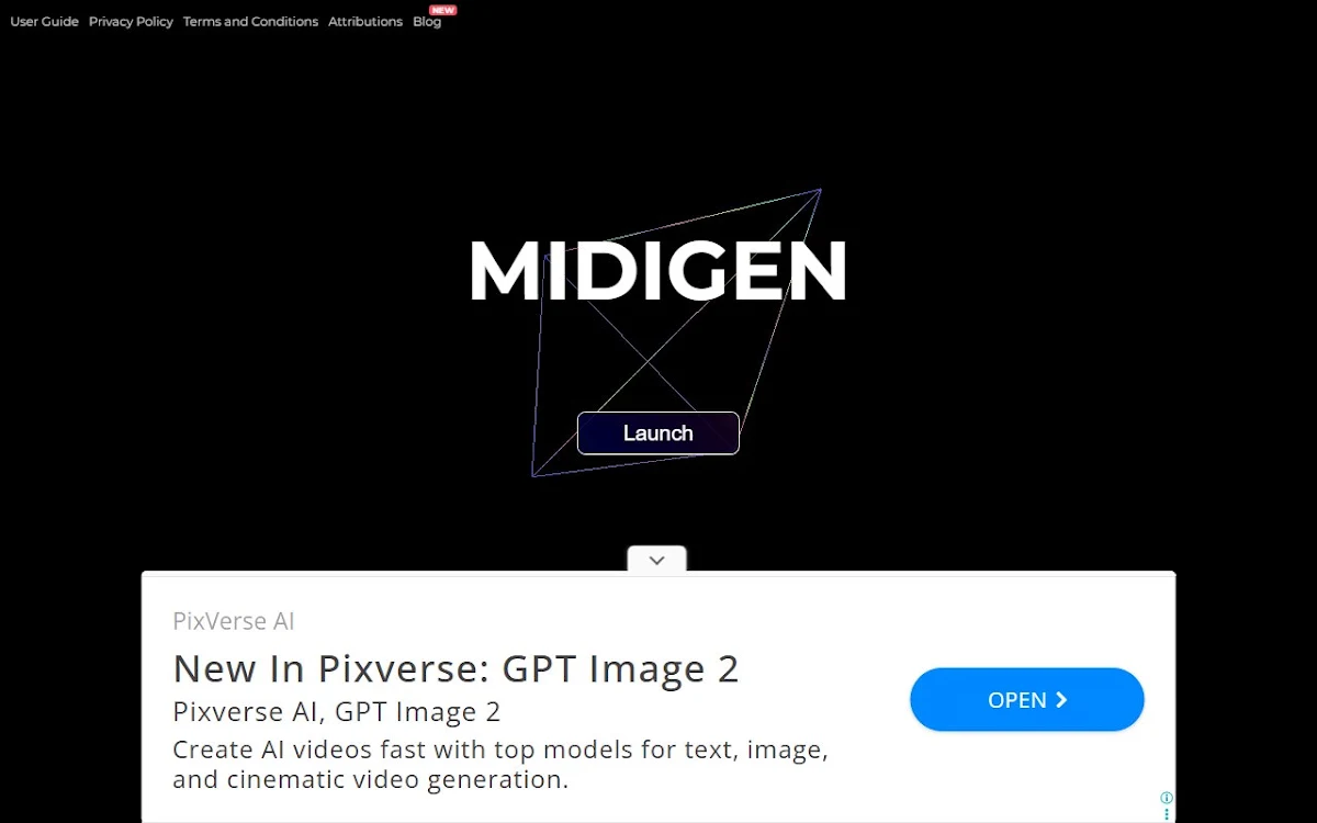 Captura de MIDIGEN: Melody Generator